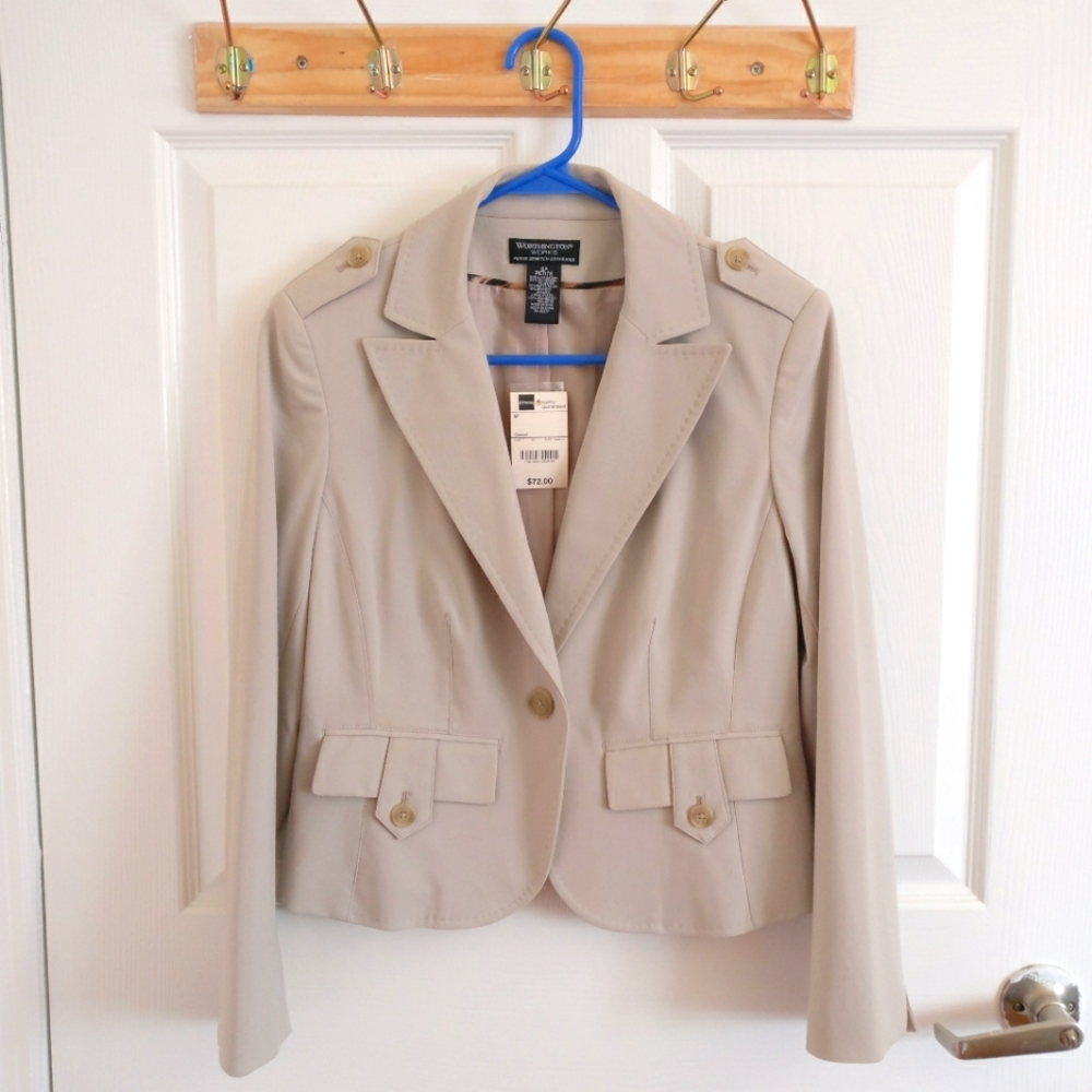 Stitch-Lined Single Breast Blazer Jacket 6P